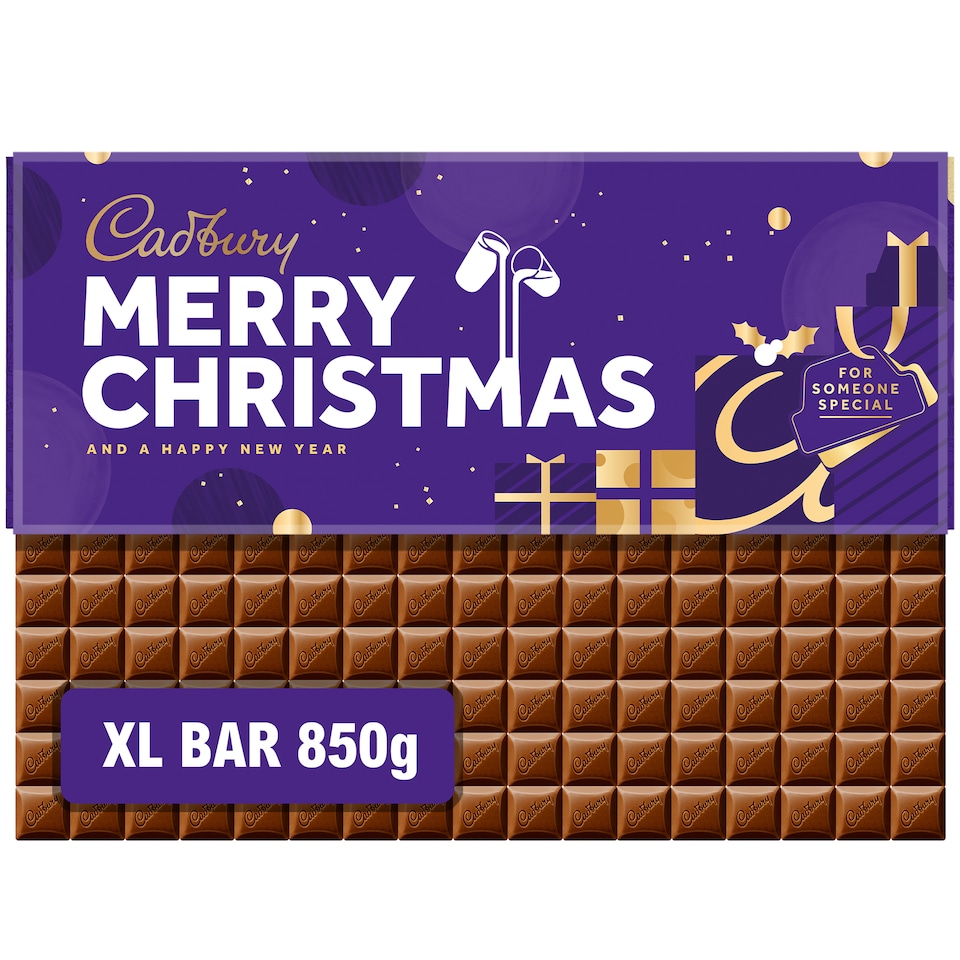 image 1 of Cadbury Christmas Presents Dairy Milk Chocolate Gift Bar 850g
