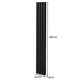 image 5 of Oval Column Radiator & Valves 1800mm x 240mm Black