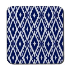 Tribal Art Ikat Ogee in traditional classic blue (Coaster)