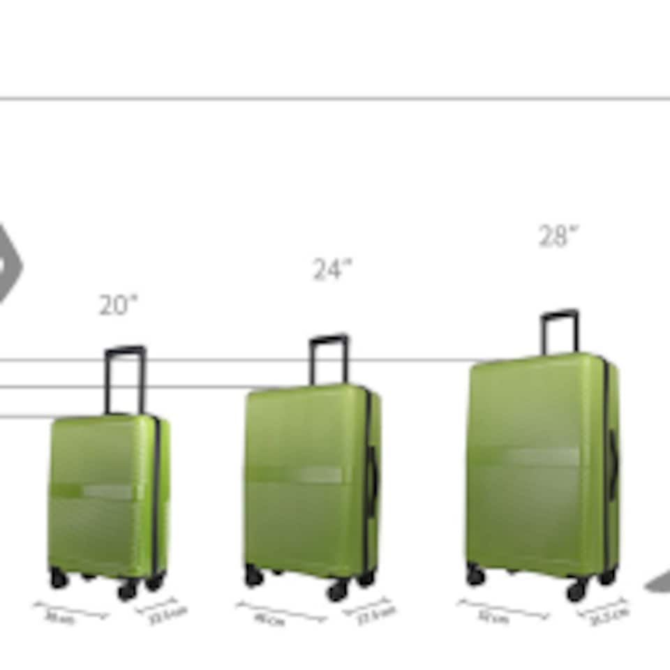 image 1 of 24-inch Premium Lightweight Carry-on Hand Luggage,Durable ABS+PC Hardshell,Zipper Closing with TSA Lock, 4 Spinner Wheels