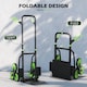 image 3 of DURHAND Stair Climbing Hand Truck, Heavy Duty Foldable Trolley on Wheels, Multi-Purpose Sack, Steel Truck Moving Trolley, 120kg, Green