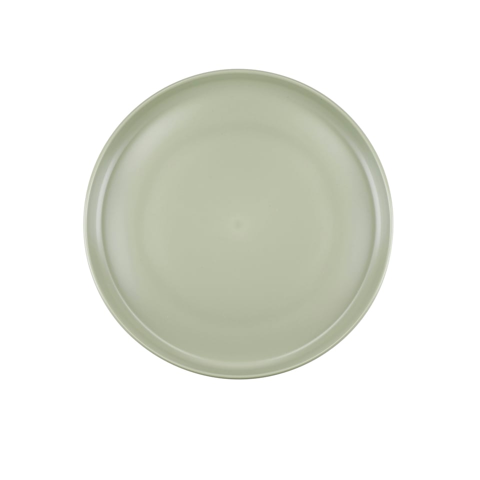 image 1 of Mikasa Summer Set of 4 Recycled Plastic 20cm Lipped Side Plates | Grey