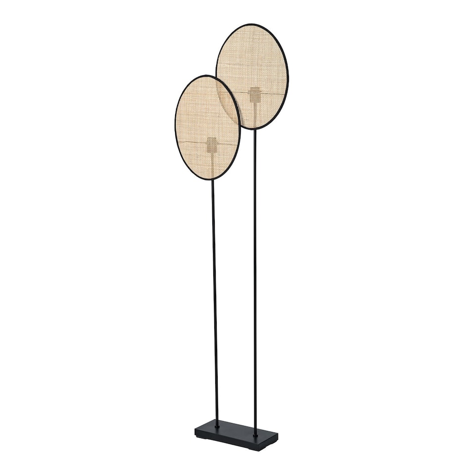 image 1 of Osram Decor Rattan Dandelion Floor Lamp 2 x E27 Brown Natural Standing Light