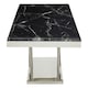 image 4 of Interiors by Premier Intricate Black Marble And Silver Coffee Table, Decorative Accent Table, Silver Finish Lounge Table Black