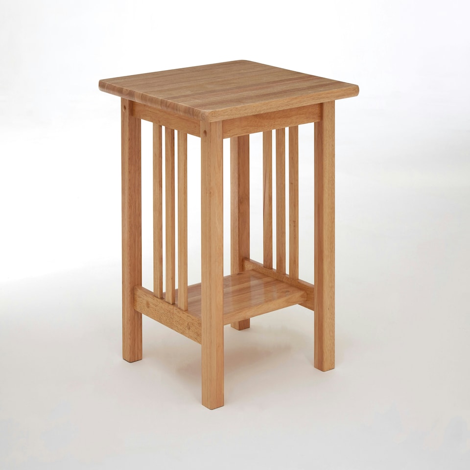 image 1 of Interiors by Premier Contemporary Square Side Table, Solid Wood Side Table, Modern Wood Nightstand, Wooden Bedside Table