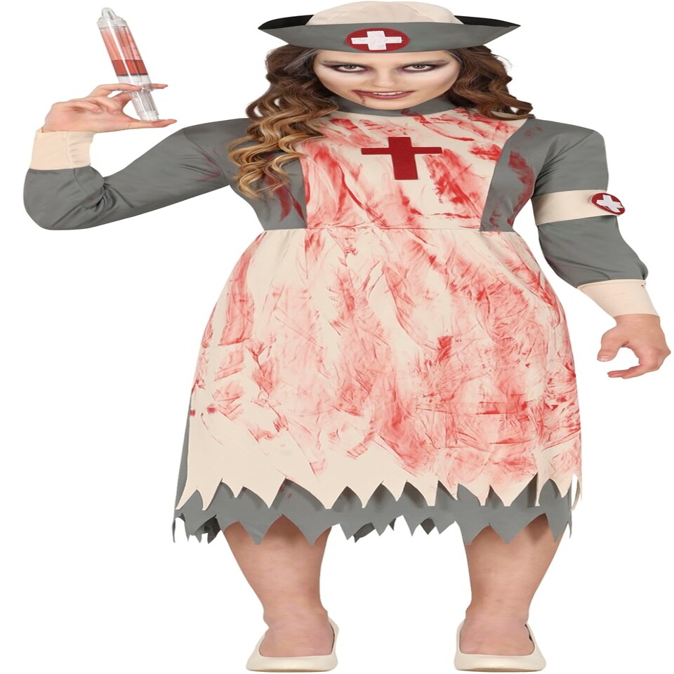 image 1 of Fancy Dress Adult Dead Nurse Costume - L