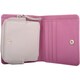 image 3 of Slim Line Genuine Soft Leather RFID Protected Money Credit Card Purse Pink | Pink/Ivory