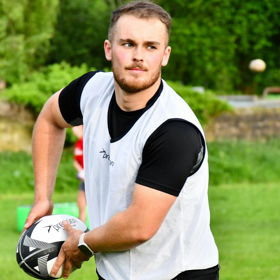image 1 of Precision Momentum Rugby Training Ball - 3 - White/Black/Grey - Precision - PRR002003 White