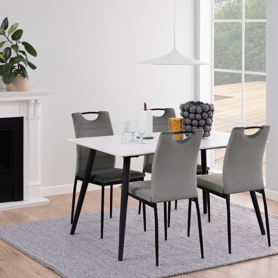 image 1 of Wicklow Ceramic Dining Table in White