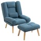 image 1 of HOMCOM Recliner with Ottoman 3-Position Adjustable Reclining Lounger Sofa Chair