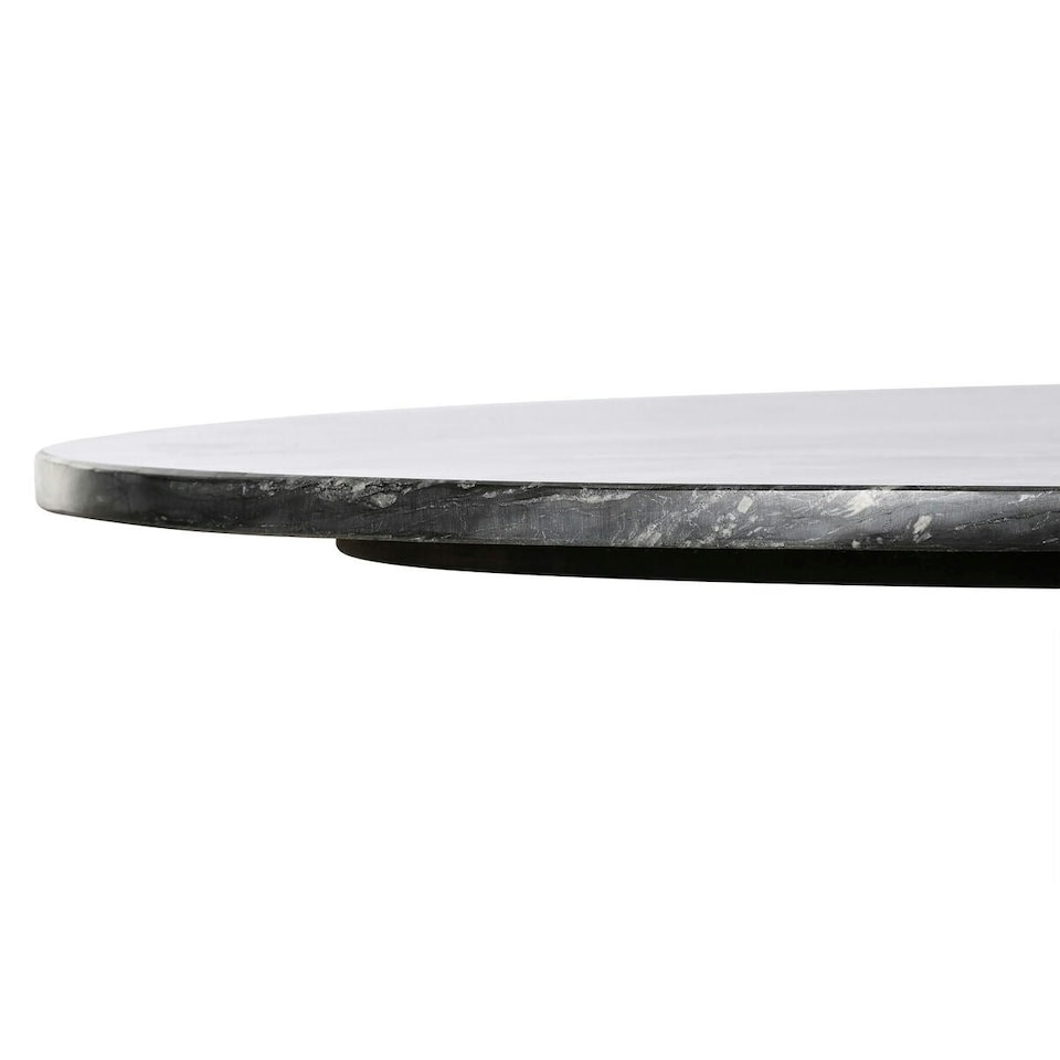 image 1 of Dining Table Home ESPRIT Black Golden Brass Marble 200 x 110 x 76 cm N/A