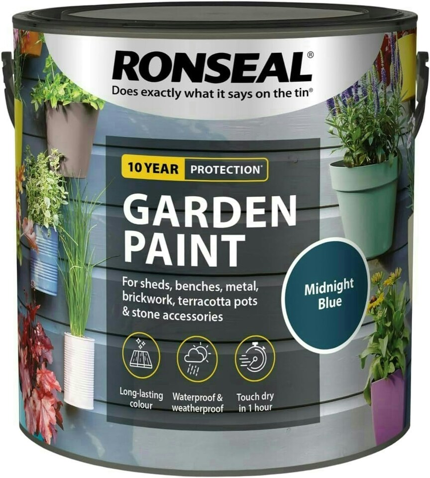 image 1 of Ronseal Garden Paint 2.5L Midnight Blue