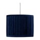 image 3 of Set of 2 Sundance - Navy Blue Velvet Pleated 30cm Lamp Shades with Gold Inner | Blue | Gold | Large | 2