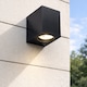 image 1 of CGC Lighting Eileen Black Outdoor Rectangle Wall Spotlight GU10 | Black | Black