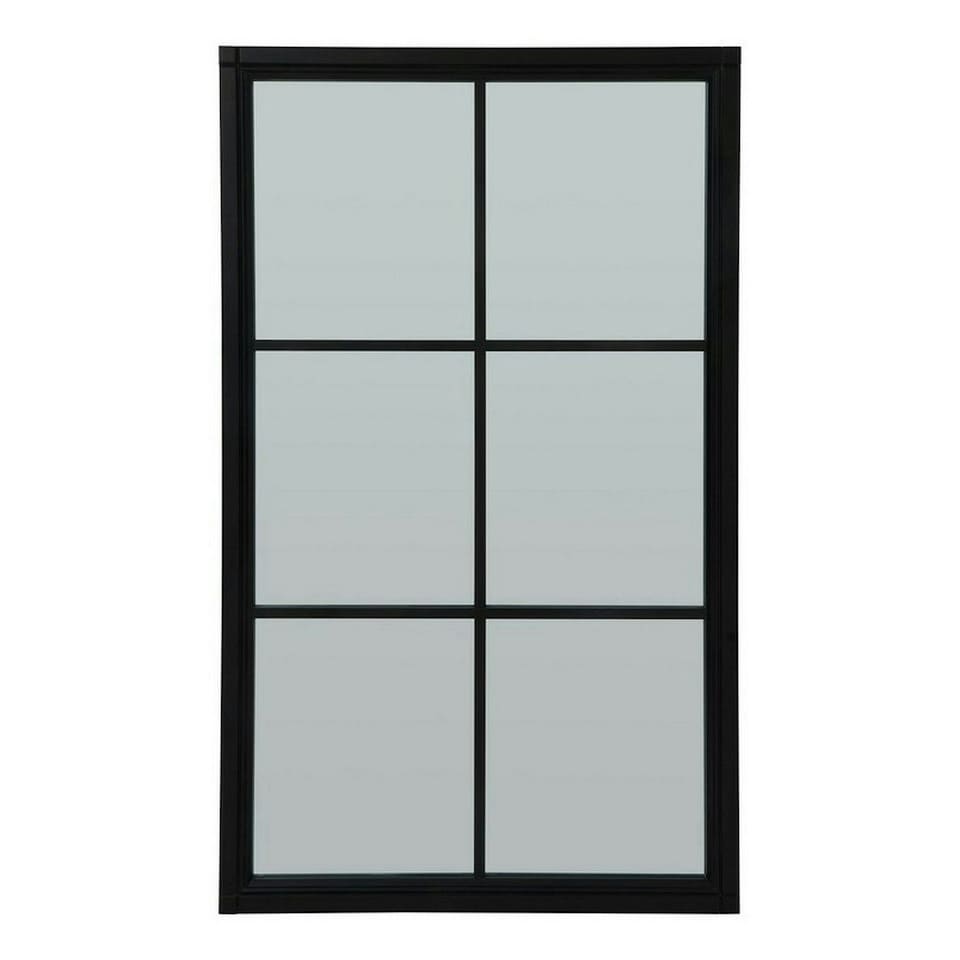 Large Window Mirror - Wood - L4 x W90 x H150 cm - Black Black