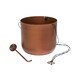 image 1 of Kew Hanging Large Planter with Hook - Metal - L17 x W17 x H15.5 cm - Matt Brass Copper