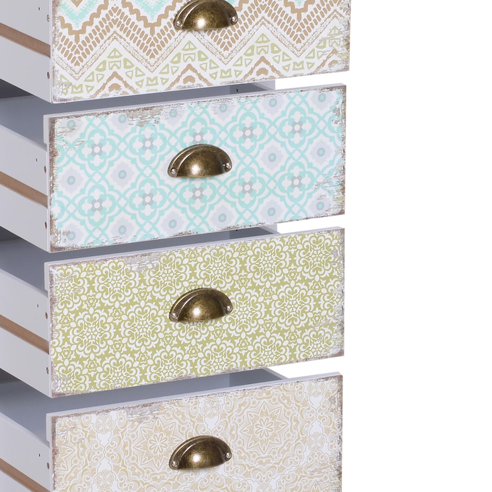 image 1 of HOMCOM Chest of 5 Drawers Bedside Cabinet Side Storage Chest Entryway Living Room Bedroom Furniture Organizer Unit