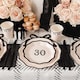 image 2 of Hello 30 Elegant Milestone Birthday Round Paper Plates 18cm - Pack of 6 | Multi