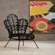 image 5 of Interiors by Premier Black Natural Rattan Scalloped Back Chair, High Back Rattan Lounge Chair, Outdoor Rattan Chair for Garden Black