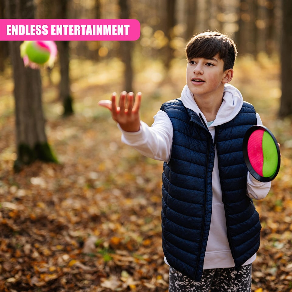 image 1 of The Magic Toy Shop Toss and Catch Ball Set Outdoor Activity for Kids and Family Fun