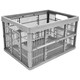 image 1 of 10 x 32 Litre Multipurpose Foldable Stacking Crates Complete With Handles Perfect For Storage Grey