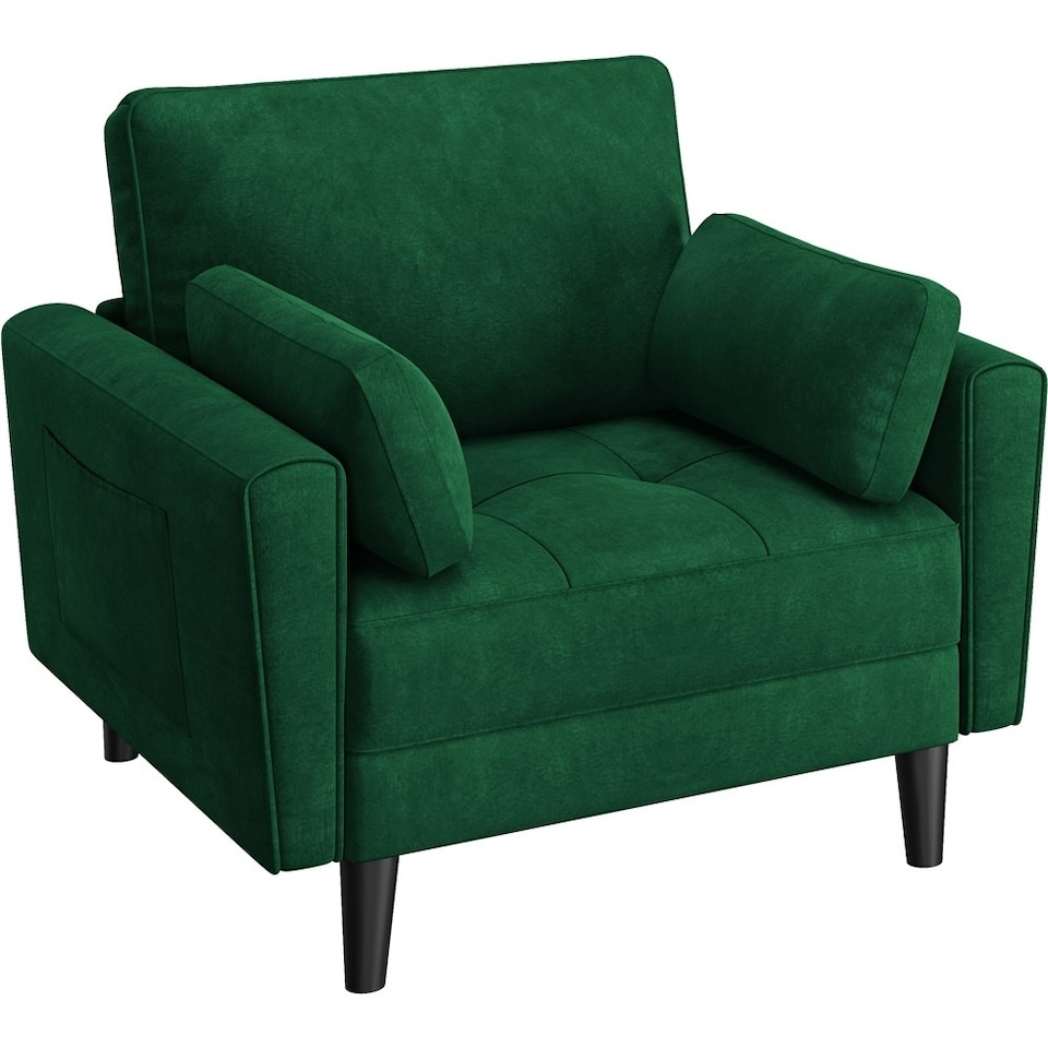 image 1 of Yaheetech Tufted Oversized Armchair Green