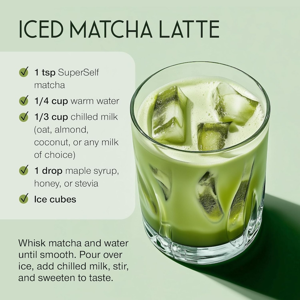 image 1 of SuperSelf Organic Matcha Green Tea Powder Ceremonial Grade 120g