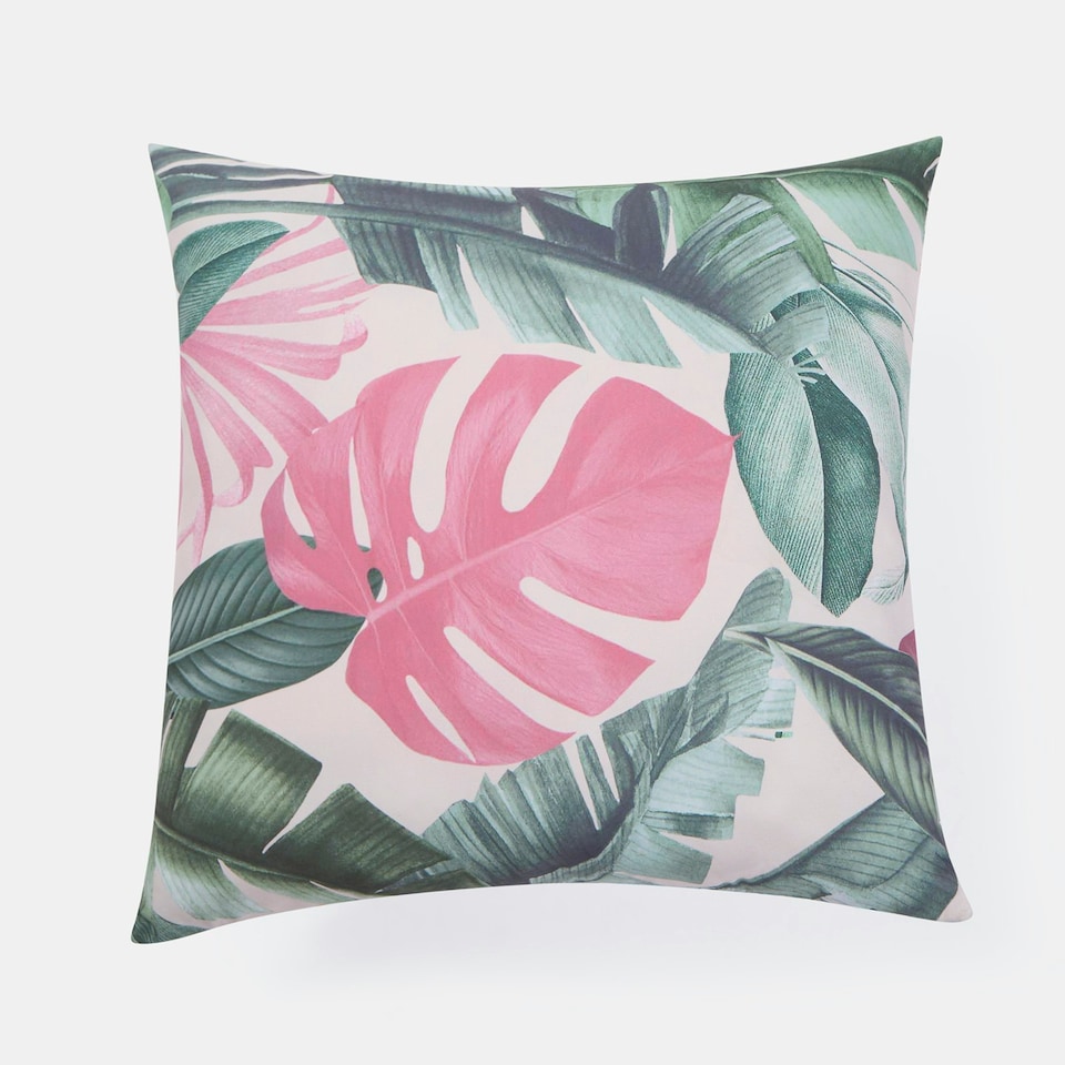 image 1 of OHS 4 x Tropical Print Outdoor Garden Patio Deck Chair Soft Waterproof Cushion Covers Green