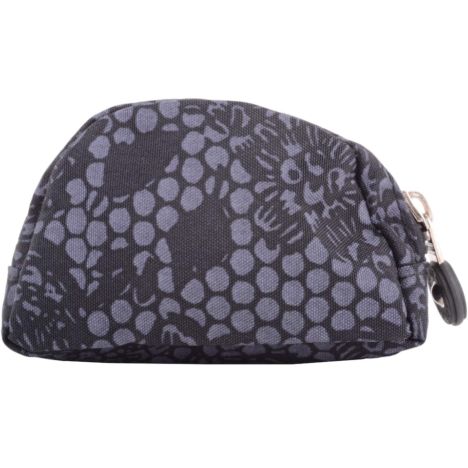 image 1 of Lorenz Womens Handy Zip Round Coin / Money Purse / Holder with Inner Clip | Black | Black Floral