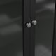 image 9 of Madrid China Cabinet 2 Glass Doors with 3 Drawers in Matt Black