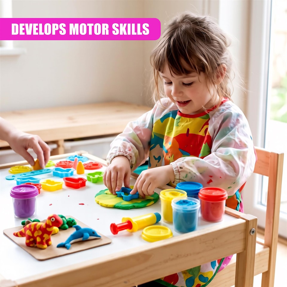 image 1 of The Magic Toy Shop Big Dough Set Creative Modeling Play Kit Multi Color
