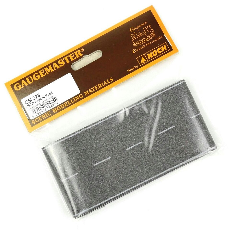 image 1 of Gaugemaster Highways Self Adhesive Tarmac Road OO Scale (1m x 66mm)