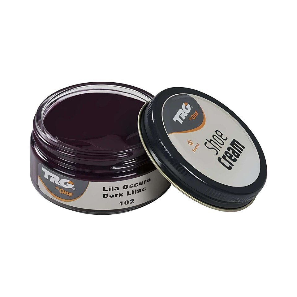 image 1 of TRG Shoe Cream - Polish and Leather Care for Shoes, Boots and Footwear 50ml | Purple | Dark Lilac