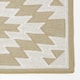image 4 of Homescapes Natural and White Bath Mat 100% Cotton Aztec Design - 50 x 80 cm White