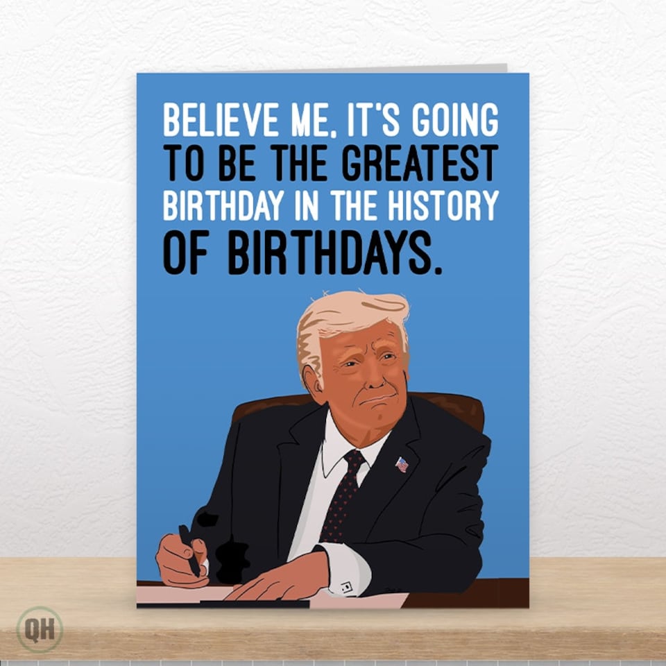 image 1 of It's Going To Be The Greatest Birthday... - Funny President Trump Greetings Card