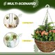 image 4 of Outsunny 2 PCs Artificial Lisianthus Flower Hanging Planter Basket Yellow