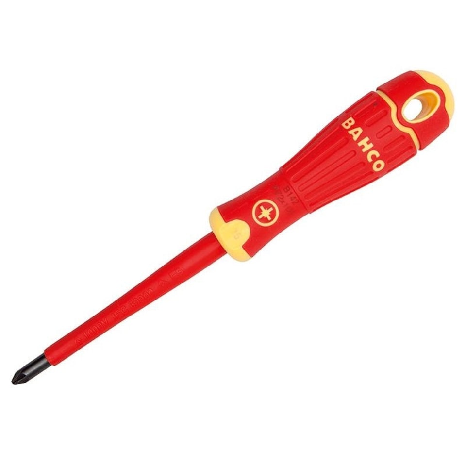 Bahco Bahcofit Vde Insulated Pozidriv Screwdriver - Multi Colour - PZ0 x 75mm