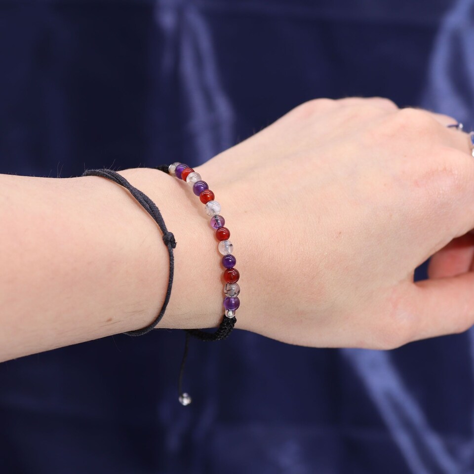 image 1 of Zodiac Crystal Candle with Gemstone Bracelet - Virgo