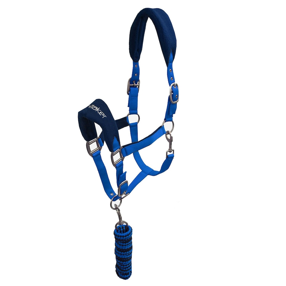 Whitaker Club Horse Headcollar and Leadrope - Royal Blue - Cob