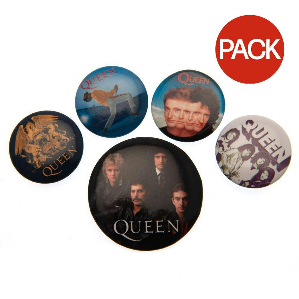 image 1 of Queen Classic Badge Set (Pack of 5) - Multicoloured - One Size