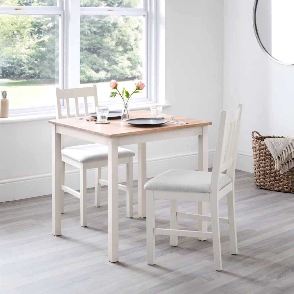 image 1 of Valenza Premium Ivory Dining Chairs - Set of 2