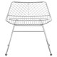 image 5 of Interioirs by Premier Small Chrome Metal Wire Chair, Sturdy Metal Chair for Kitchen, Outdoor Tapered Metal Chair for Patio, Lawn