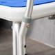 image 9 of HOMCOM EVA Padded Shower Chair for the Elderly and Disabled, Height Adjustable Shower Stool with Back and Arms, 4 Suction Foot Pads, Blue