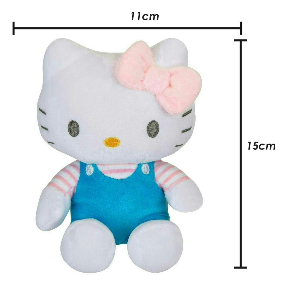 image 1 of Hello Kitty Soft Toy Light Blue Mini Plush Cute Plush Huggable Cuddly 15cm Blue