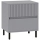 image 1 of HOMCOM Bedside Table with 2 Drawers and Steel Legs for Bedroom, Grey