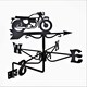 image 1 of Mini Vintage Motorcycle Weathervane - Steel - L38 x W38 x H43 cm - Black
