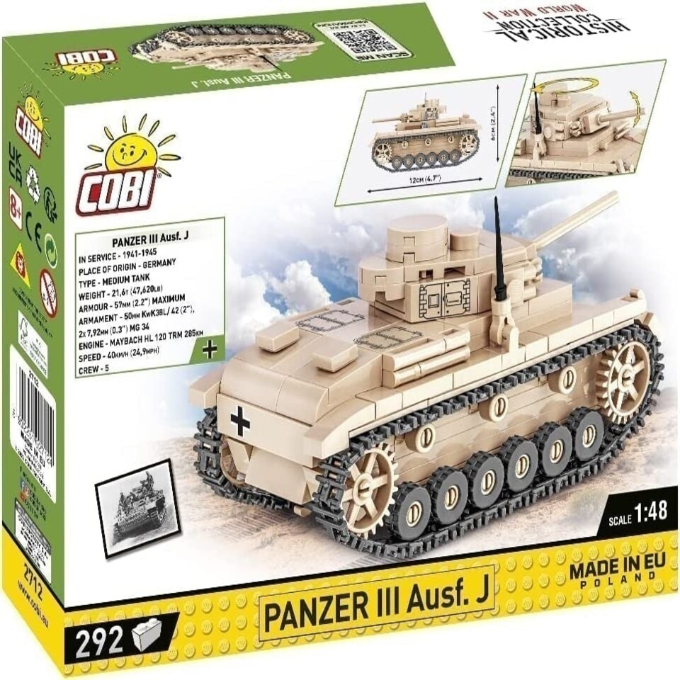 image 1 of Cobi - World War II - PANZER III AUS F J 292 PCS
