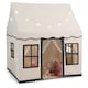 image 1 of COSTWAY Kids Play Tent Indoor Kids Playhouse with Star Lights Beige