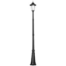 Outsunny 2.4m Garden Lamp Post Light LED Solar Powered Patio Path Lamp