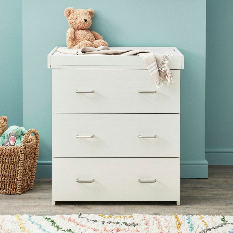 image 1 of Babymore Caro Mini 3 Piece Room Set - White Wash